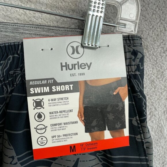 NEW Hurley Men's Size M Swim Shorts Floral Hawaiian Printed - Picture 4 of 7